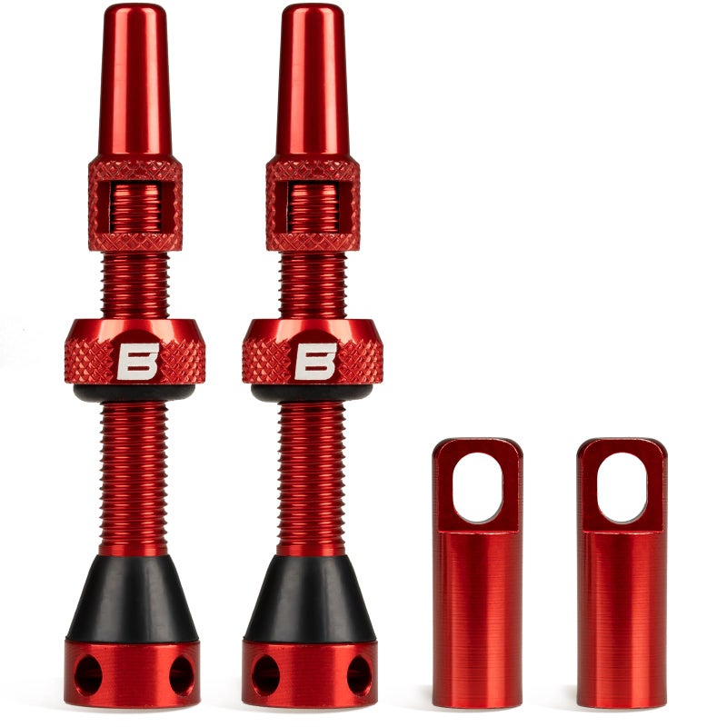 BWSHLF Tubeless Presta Valve Stem 40/44/55/60/65/70/80/100 mm, Super Light Alloy Presta Valve Stem Kit with Valve Core Remover Tool and Valve Stem Caps - Multiple Color and Size Options(Pair) - Image 1